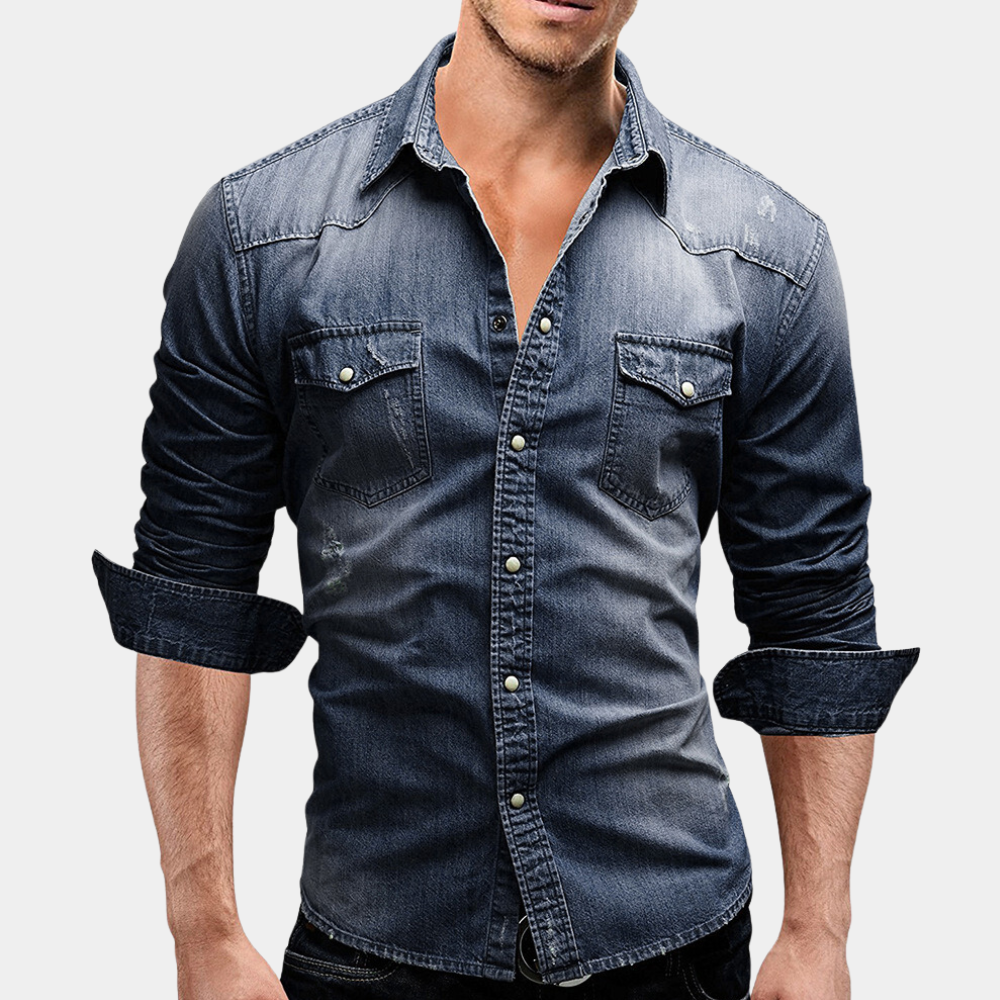 Jeanshemd - Slim Fit - Long Sleeve - Buttoned Up Shirt - Men's Shirts-Chaps Herrenmode