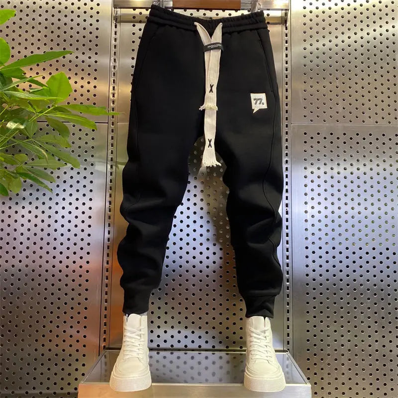 Jogginghose | Bequem | Kordelzug | Bündchenhosen | Herren Jogger-Schwarz-S-Chaps Herrenmode