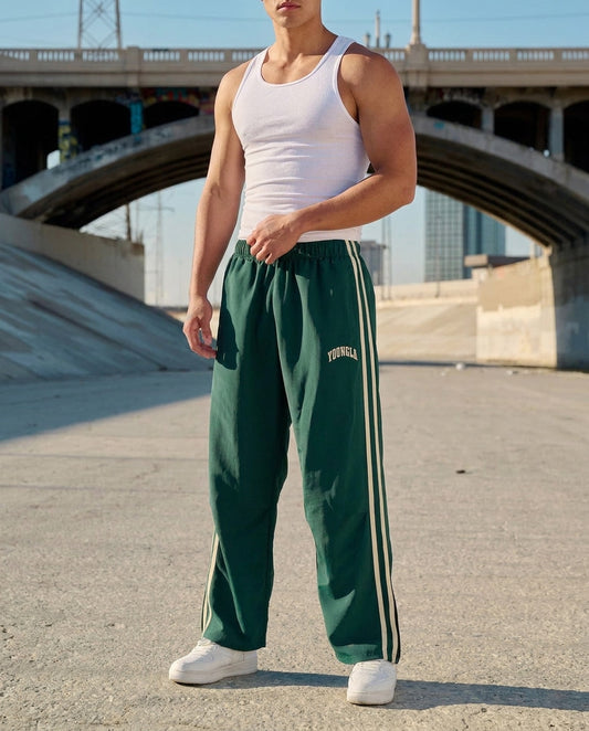 Jogginghose – Gestreifte Jogginghose für Männer mit elastischem Bund-Chaps Herrenmode