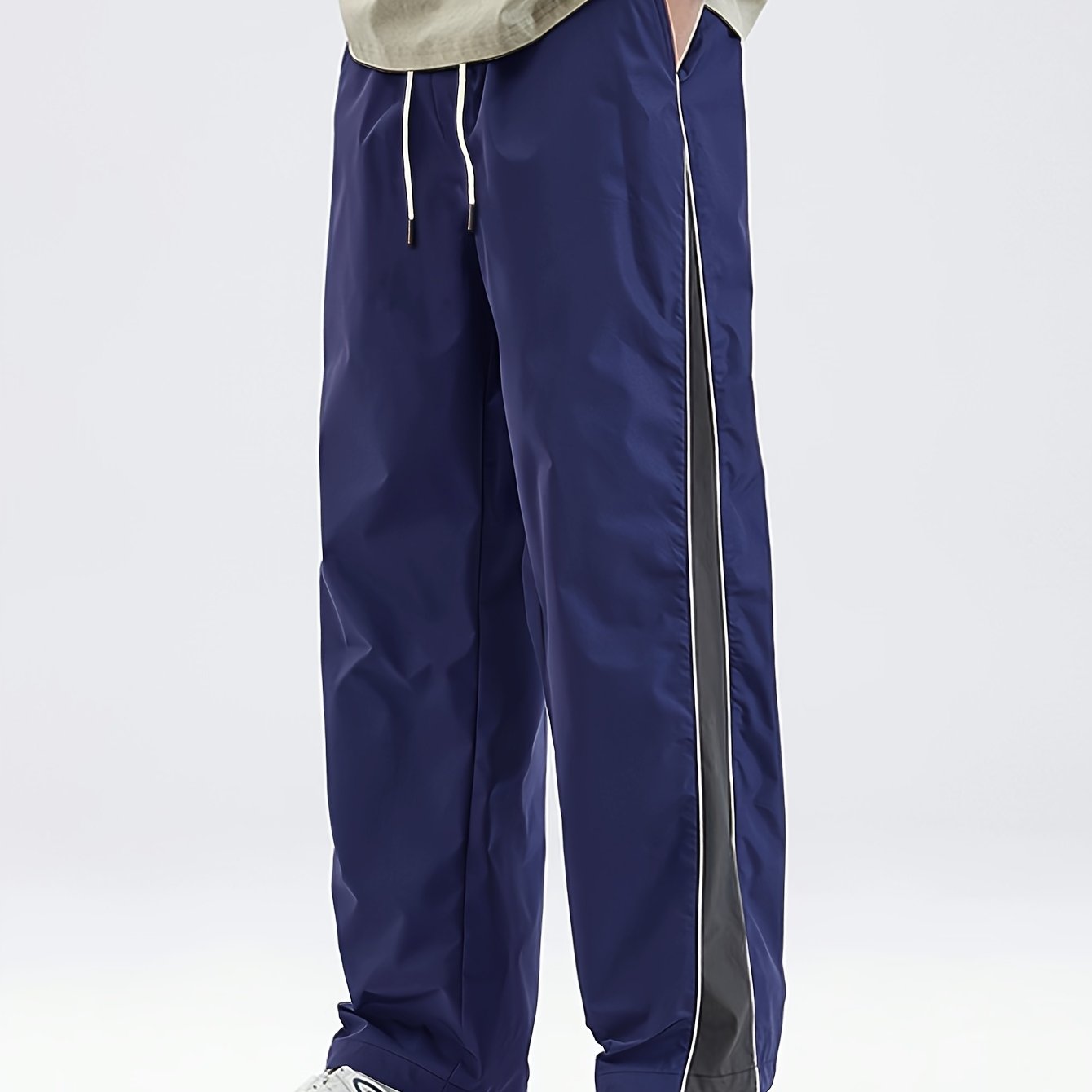 Jogginghose – Herren-Jogginghose mit Kordelzug und lockerer Passform-Blau-XS-Chaps Herrenmode