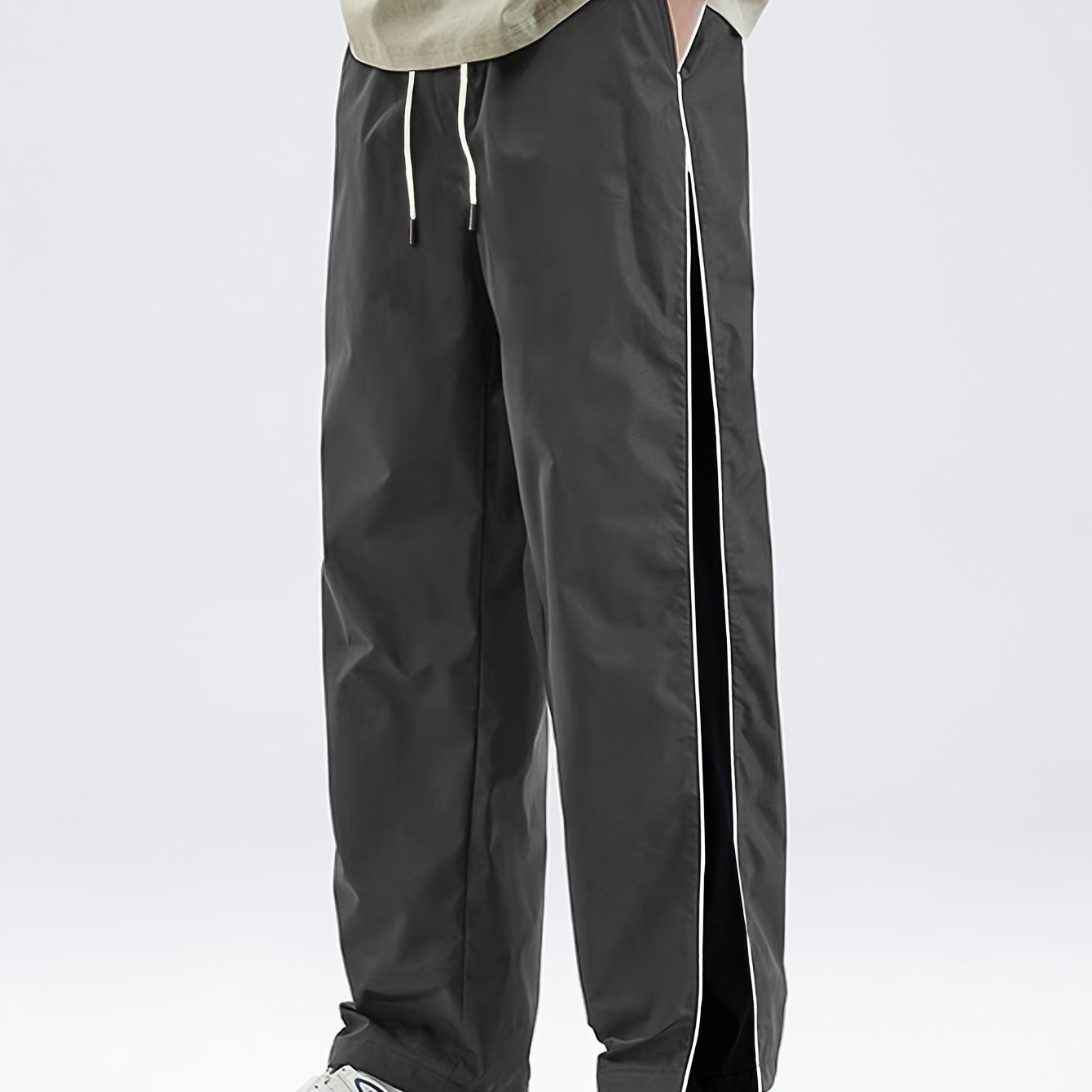 Jogginghose – Herren-Jogginghose mit Kordelzug und lockerer Passform-Grau-XS-Chaps Herrenmode