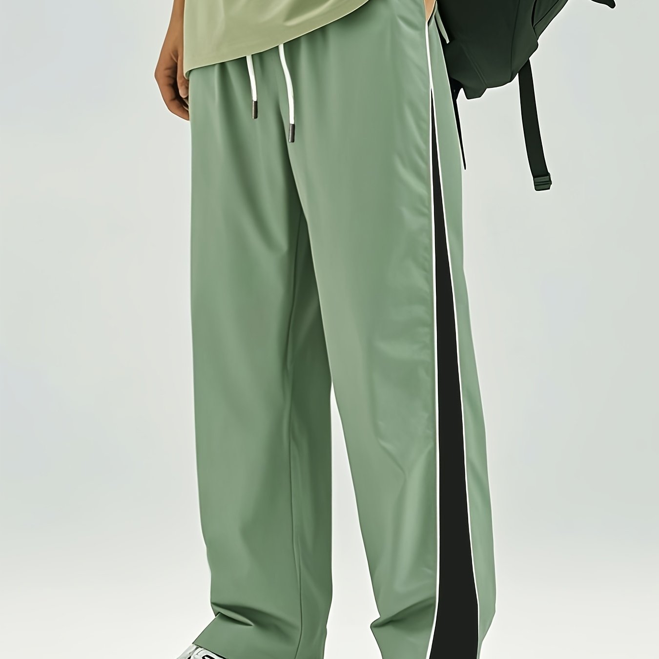 Jogginghose – Herren-Jogginghose mit Kordelzug und lockerer Passform-Olivgrün-XS-Chaps Herrenmode