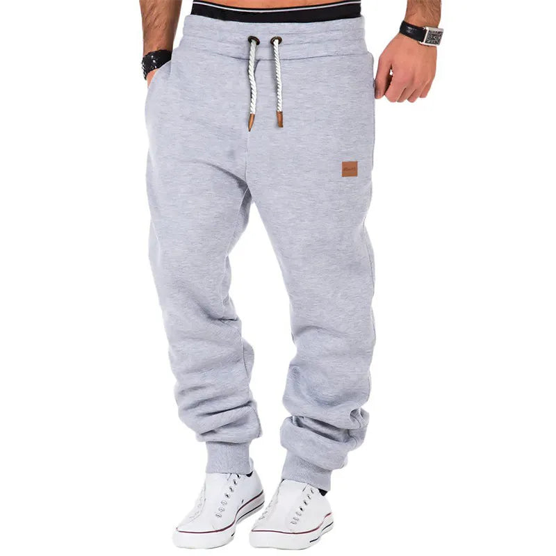 Jogginghose für Herren | Kordelzug | Baggy | Jogginghose | Jogginghose für Herren-Hellgrau-S-Chaps Herrenmode