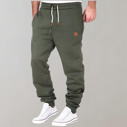 Jogginghose für Herren – Kordelzug – elastischer Bund – Jogginghose-Grün-S-Chaps Herrenmode