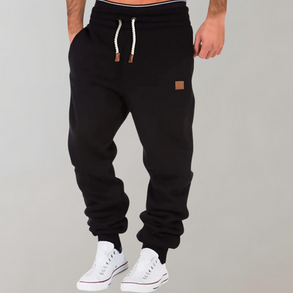 Jogginghose für Herren – Kordelzug – elastischer Bund – Jogginghose-Schwarz-S-Chaps Herrenmode