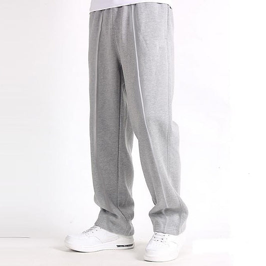 Jogginghosen mit geradem Bein | Lässig | Locker sitzend | Sweatpants | Jogginghosen für Männer-Hellgrau-S-Chaps Herrenmode