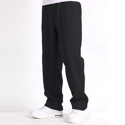Jogginghosen mit geradem Bein | Lässig | Locker sitzend | Sweatpants | Jogginghosen für Männer-Schwarz-S-Chaps Herrenmode