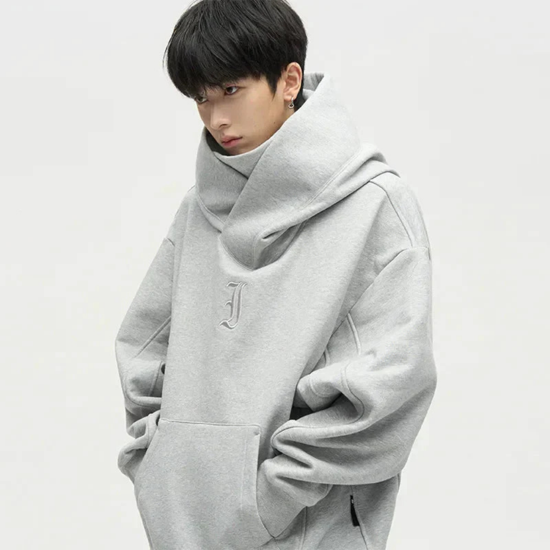 Kapuzenpulli in Übergröße - Warm - Kängurutasche - Pullover Hoodie - Hoodie für Männer-Grau-M-Chaps Herrenmode