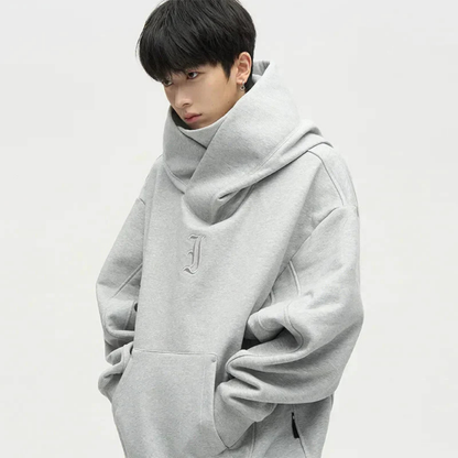 Kapuzenpulli in Übergröße - Warm - Kängurutasche - Pullover Hoodie - Hoodie für Männer-Grau-M-Chaps Herrenmode