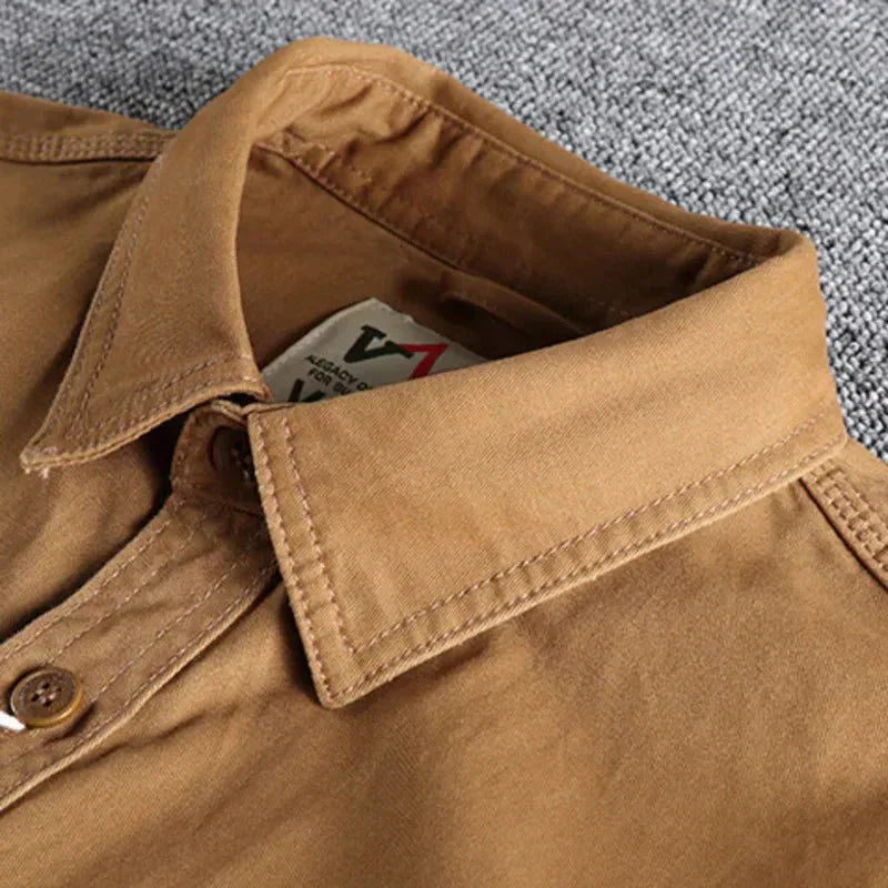 Knopfleiste-Hemd – Lässig – Praktische Taschen – Cargo-Hemd – Herrenhemd-Chaps Herrenmode