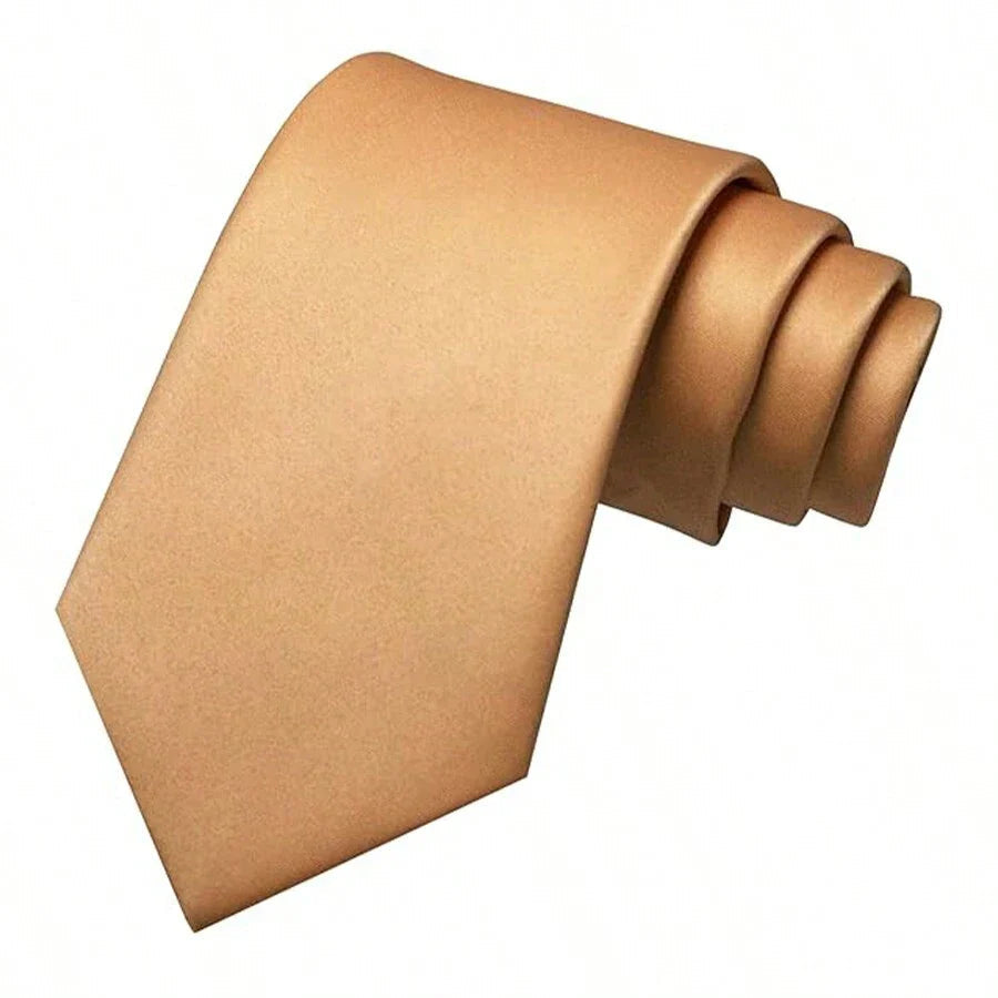 Krawatte Herren | Einfarbig | 8 cm Breite | Business-Braun-Chaps Herrenmode