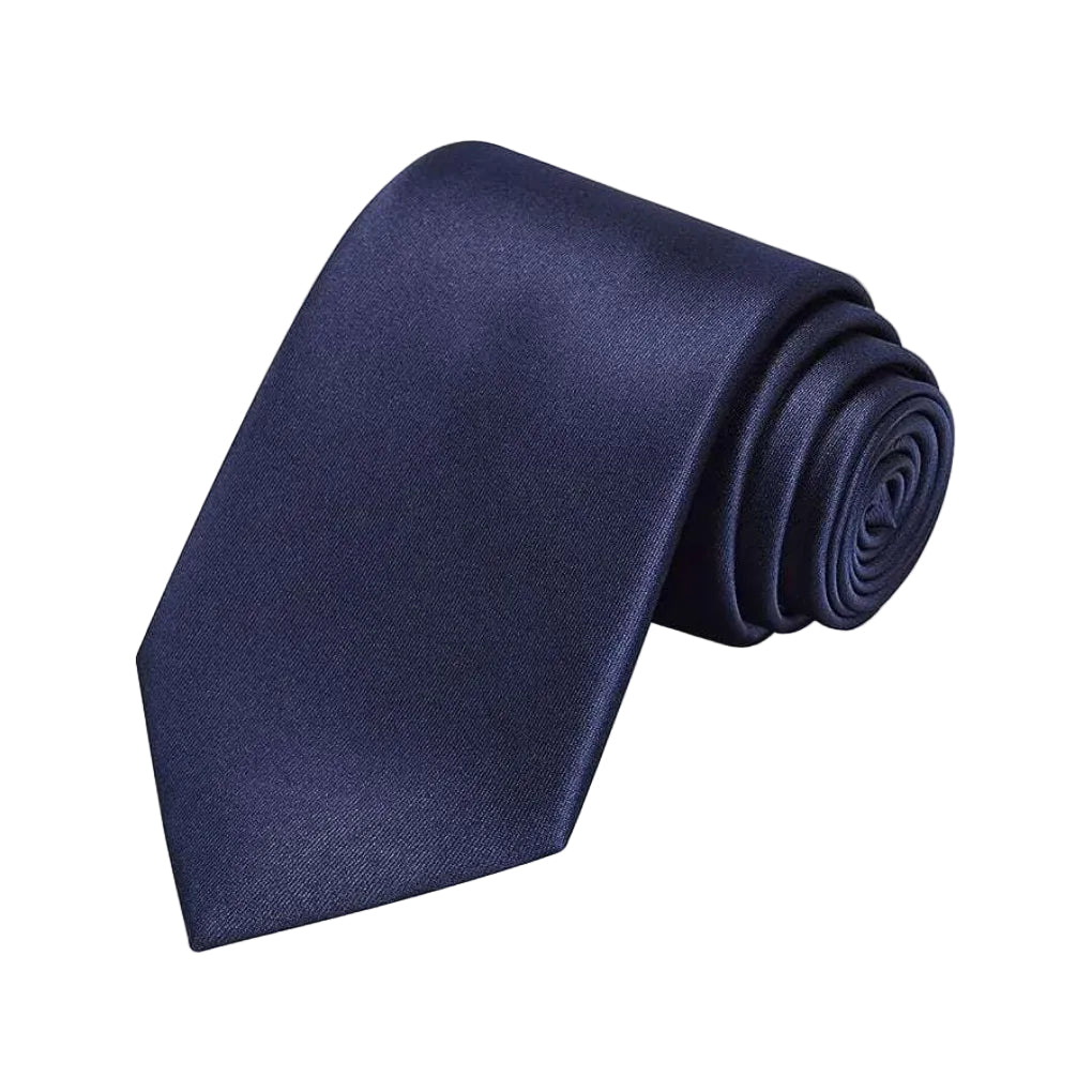 Krawatte Herren | Einfarbig | 8 cm Breite | Business-Dunkelblau-Chaps Herrenmode