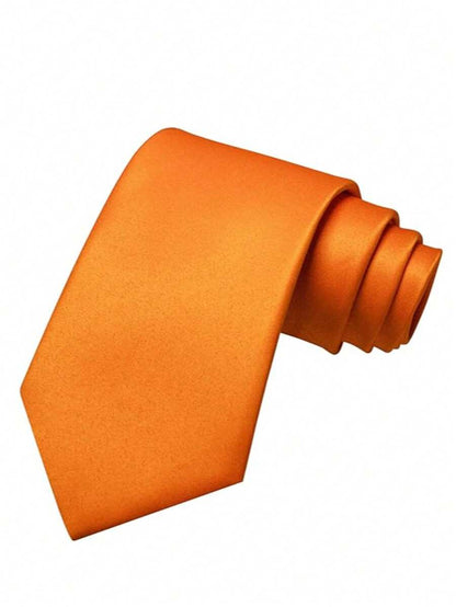 Krawatte Herren | Einfarbig | 8 cm Breite | Business-Orange-Chaps Herrenmode