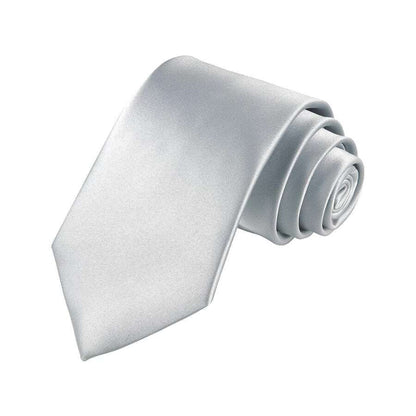 Krawatte Herren | Einfarbig | 8 cm Breite | Business-Silber-Chaps Herrenmode