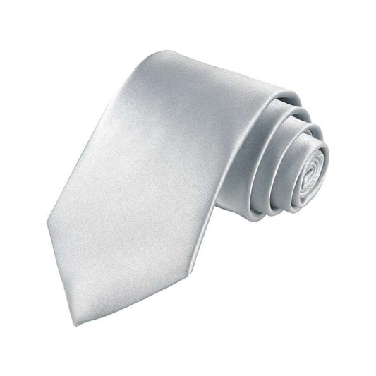 Krawatte Herren | Einfarbig | 8 cm Breite | Business-Silber-Chaps Herrenmode