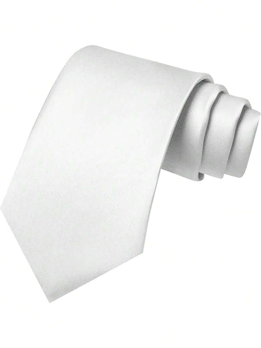 Krawatte Herren | Einfarbig | 8 cm Breite | Business-Weiß-Chaps Herrenmode