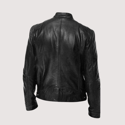 Kunstlederjacke - Regular Fit - Veganes Leder - Bikerjacke - Lederjacke für Männer-Chaps Herrenmode