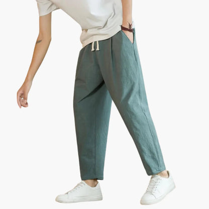 Kurze Hosen – Locker sitzend – Leicht – Baggy-Hosen – Herrenhosen-Oliv-L-Chaps Herrenmode