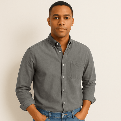 Langarmhemd | Regular Fit | Hemd mit Kragen | Hemd mit Knopfleiste | Herrenhemd-Chaps Herrenmode