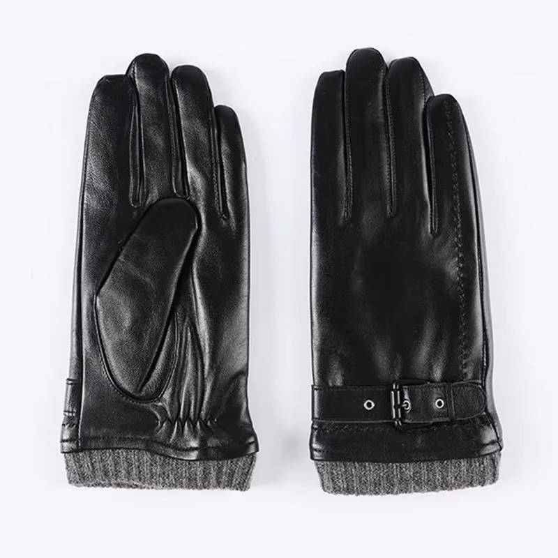 Lederhandschuhe Herren | Lammfell | Touchscreen | Wollfutter-Chaps Herrenmode