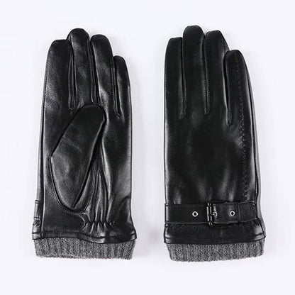 Lederhandschuhe Herren | Lammfell | Touchscreen | Wollfutter-Chaps Herrenmode