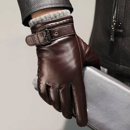 Lederhandschuhe Herren | Lammfell | Touchscreen | Wollfutter-Chaps Herrenmode