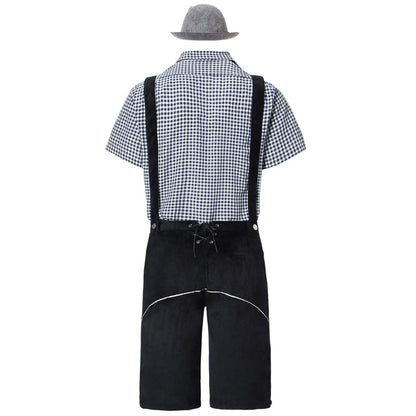 Lederhose Herren - Leder Traditionell Bayerisch Braun Oktoberfest-Chaps Herrenmode