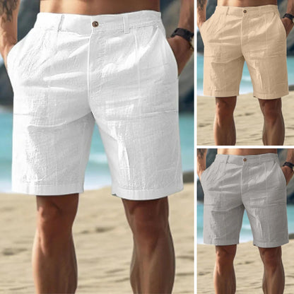 Bermuda-Shorts Herren – Kurze Hose aus Baumwolle und Leinen-Chaps Herrenmode