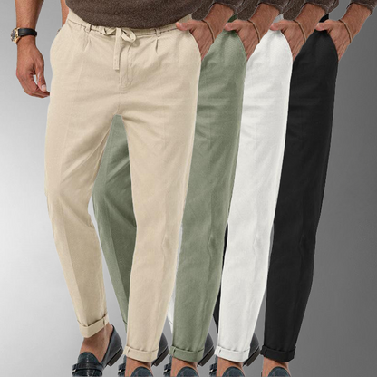 Leinenhose – atmungsaktive, schmal geschnittene Sommerhose für Herren-Chaps Herrenmode