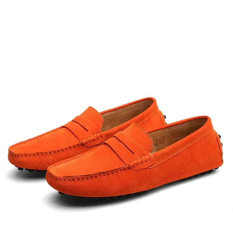 Loafer | Wildleder | Slip-On | Mokassin-Loafer | Herrenschuhe-Orange-38-Chaps Herrenmode