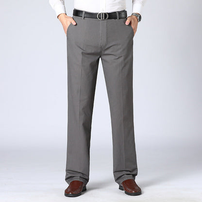 Lockere Hosen | Smart Casual | Gerader Schnitt | Anzughosen | Herrenhosen-Grau-S-Chaps Herrenmode