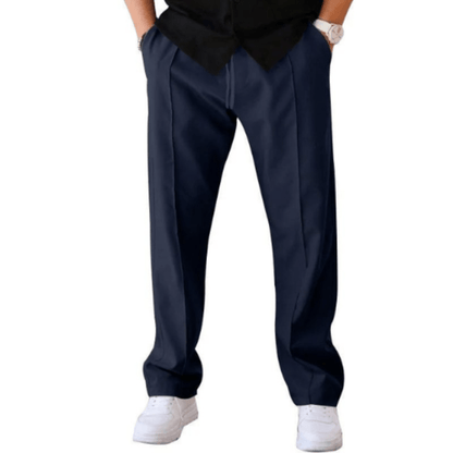 Loose Fit Hose - Casual - Gerades Bein - Sommerhose - Herrenhosen-Dunkelblau-S-Chaps Herrenmode