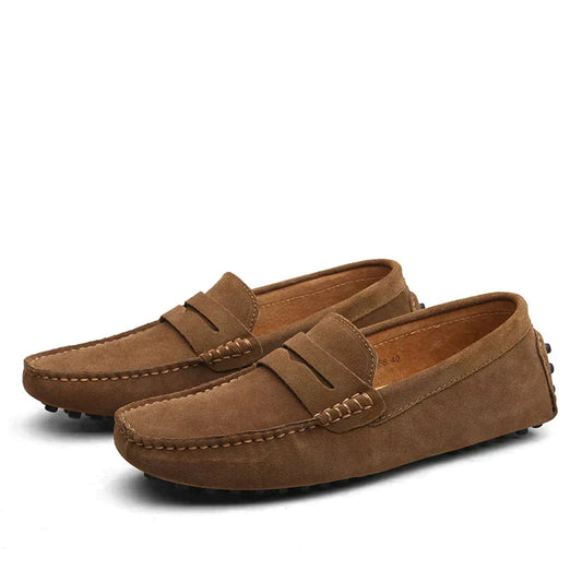 Mokassins | Slip-On | Bequem | Wildleder-Slipper | Herren-Slipper-Braun-38-Chaps Herrenmode
