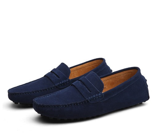 Mokassins | Slip-On | Bequem | Wildleder-Slipper | Herren-Slipper-Dunkelblau-38-Chaps Herrenmode