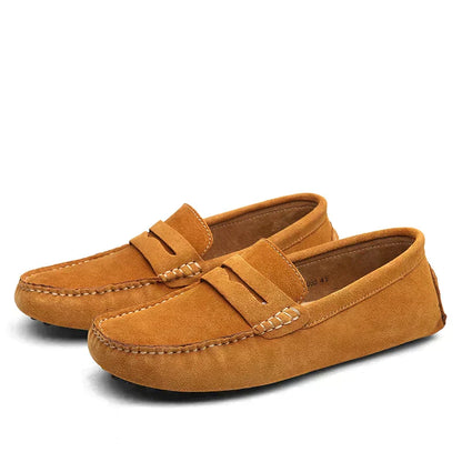 Mokassins | Slip-On | Bequem | Wildleder-Slipper | Herren-Slipper-Hellbraun-38-Chaps Herrenmode