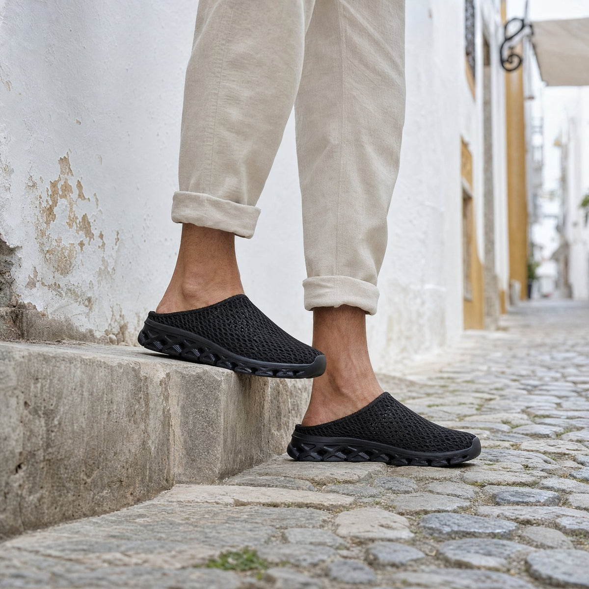 Mules – Atmungsaktiv – Mesh – Slip-On – Herrenschuhe-Chaps Herrenmode