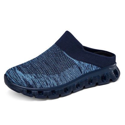 Mules – Reise – Strick – Luftkammer-Sohle – Herrenschuhe-Blau-35-Chaps Herrenmode