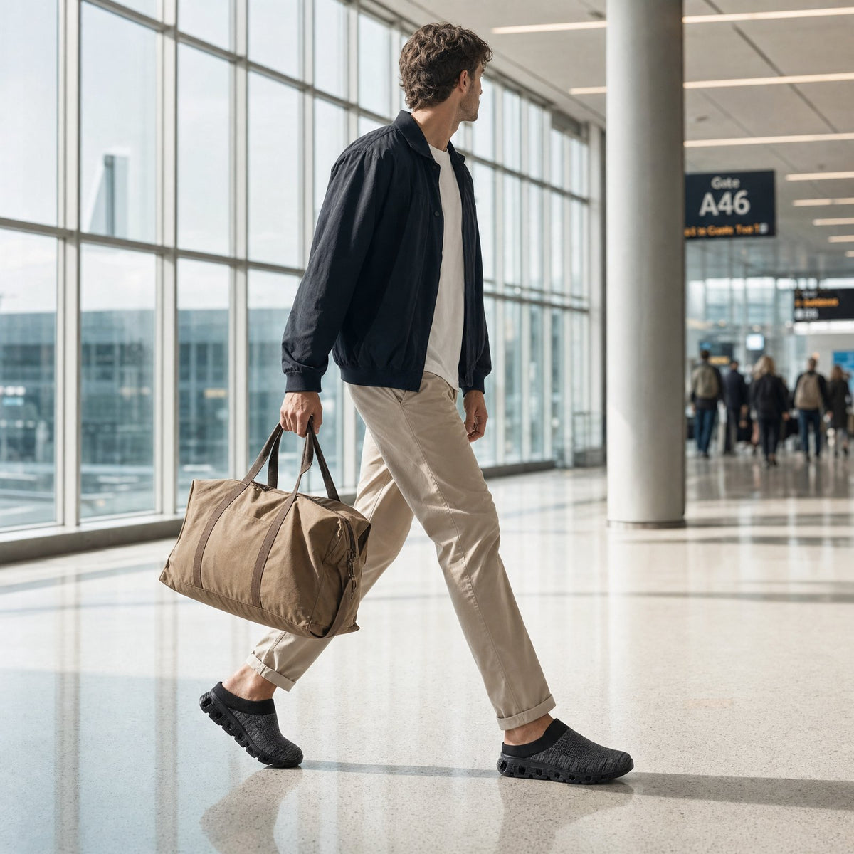 Mules – Reise – Strick – Luftkammer-Sohle – Herrenschuhe-Chaps Herrenmode