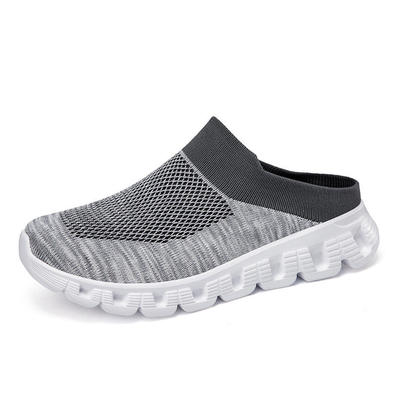 Mules – Reise – Strick – Luftkammer-Sohle – Herrenschuhe-Grau-35-Chaps Herrenmode