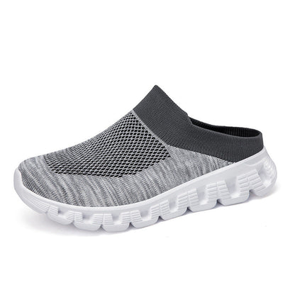 Mules – Reise – Strick – Luftkammer-Sohle – Herrenschuhe-Grau-35-Chaps Herrenmode