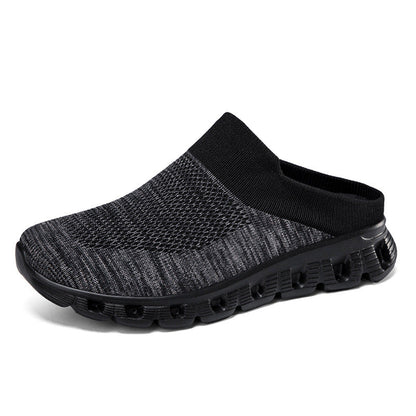 Mules – Reise – Strick – Luftkammer-Sohle – Herrenschuhe-Schwarz-35-Chaps Herrenmode