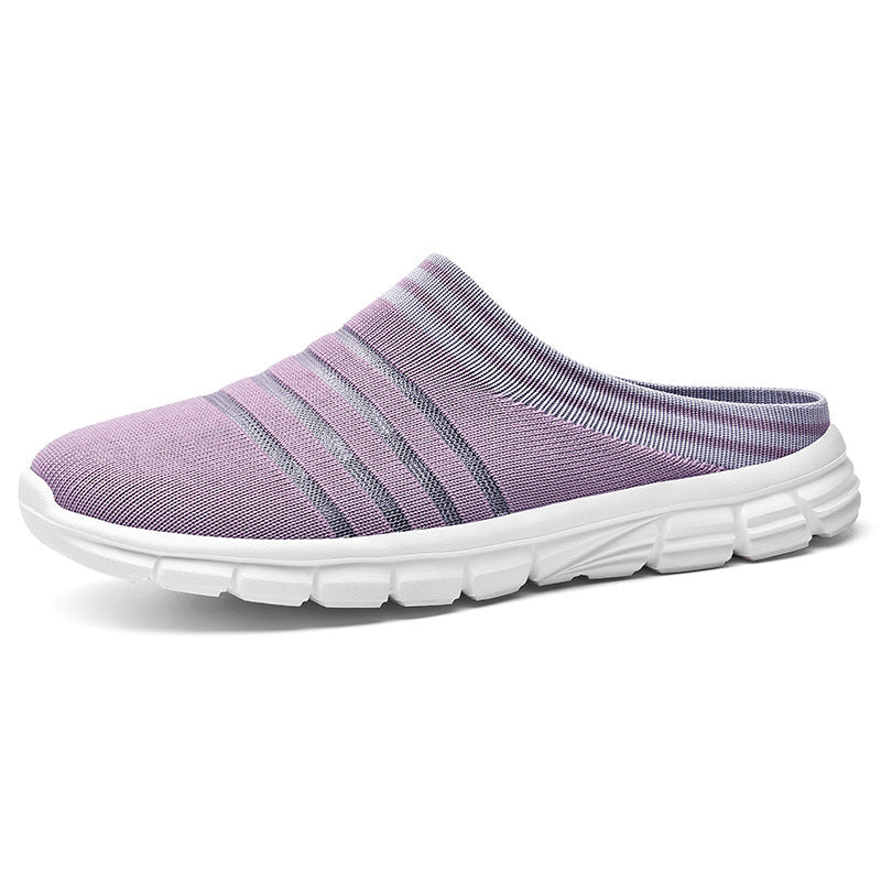 Mules – Strick – Leicht – Komfort-Fußbett – Herrenschuhe-Violett-35-Chaps Herrenmode