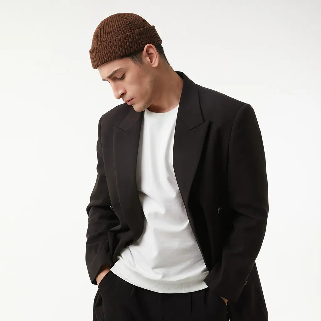 Mütze Herren | Fischermütze | Docker Mütze | Rippstrick-Chaps Herrenmode