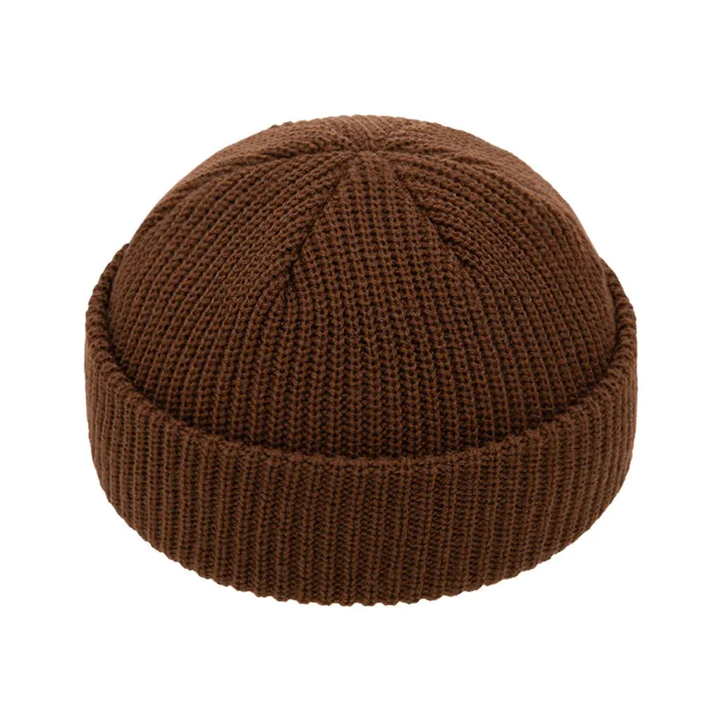 Mütze Herren | Fischermütze | Docker Mütze | Rippstrick-Kaffeebraun-Chaps Herrenmode