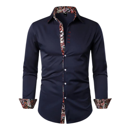 Night Breeze Party-Bluse-Dunkelblau-S-Chaps Herrenmode