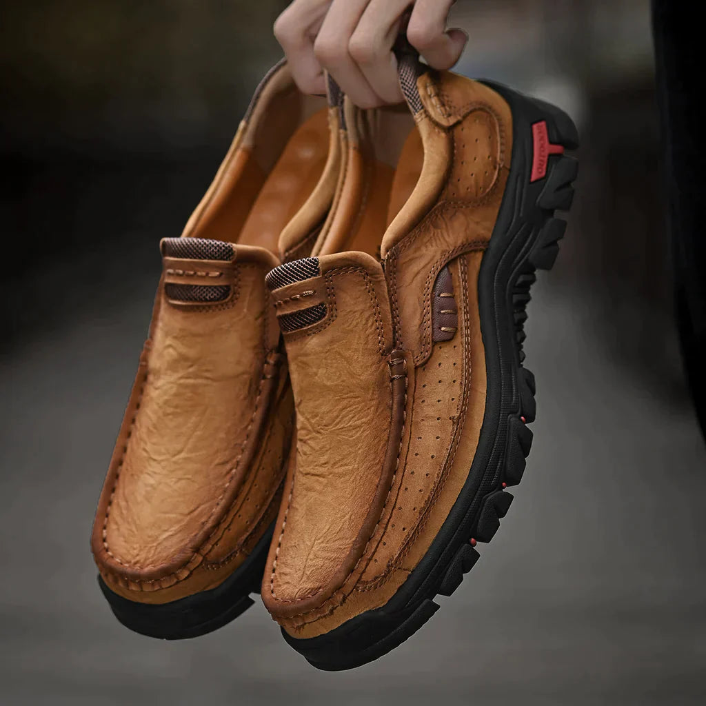 Orthopädische Schuhe | Anti Slip | Slip-On | Arbeitsschuhe | Herrenschuhe-Braun-39-Chaps Herrenmode