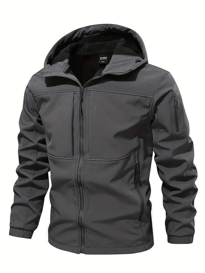 Outdoor-Jacke | Mit Kapuze | Mit Fleece gefüttert | Winddichte Jacke | Herrenjacke-Chaps Herrenmode