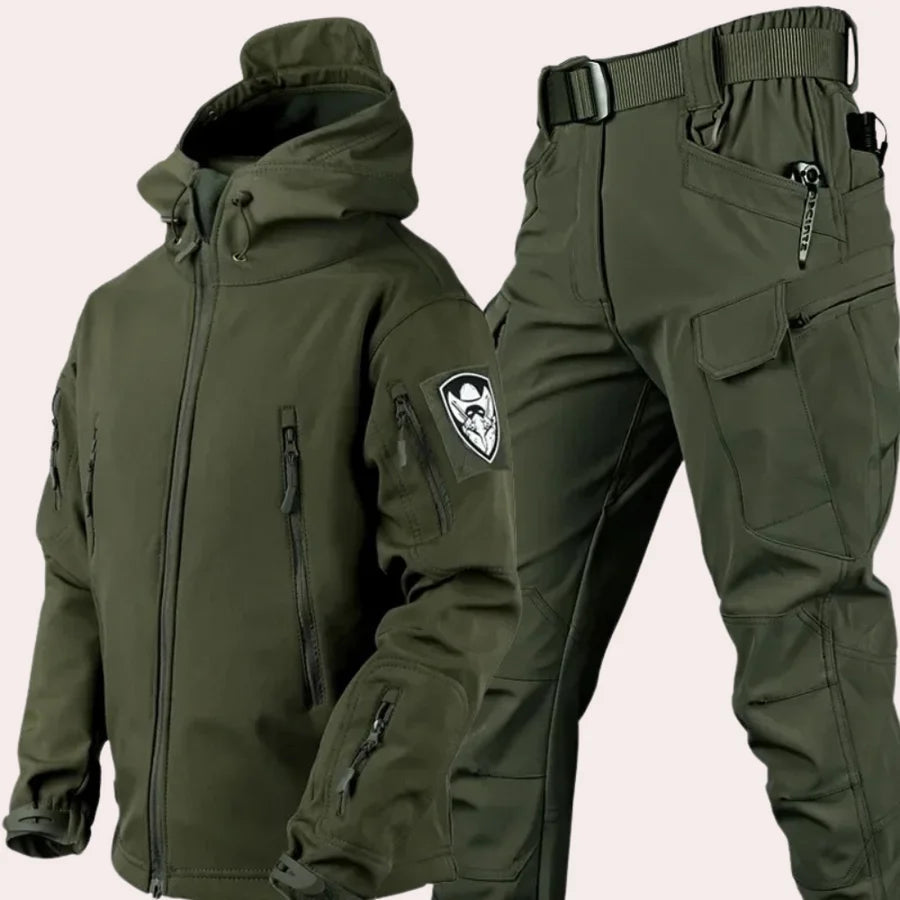 Outdoor-Kleidung – Wasserdichte taktische Militärjacke und -hose für Herren-Armeegrün-S-Chaps Herrenmode