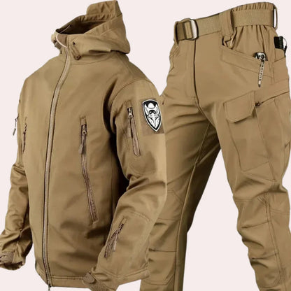Outdoor-Kleidung – Wasserdichte taktische Militärjacke und -hose für Herren-Khaki-S-Chaps Herrenmode