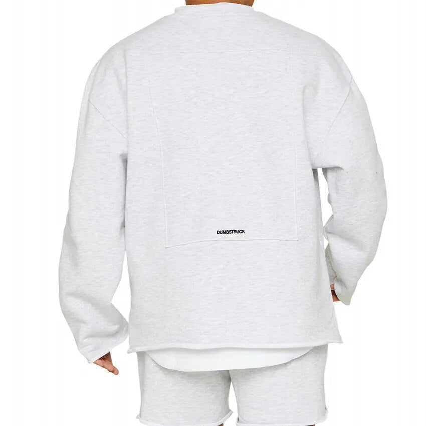 Oversized Pullover – Lässig – Einfarbig – Oversized Sweatshirt – Herren-Sweatshirt-Chaps Herrenmode